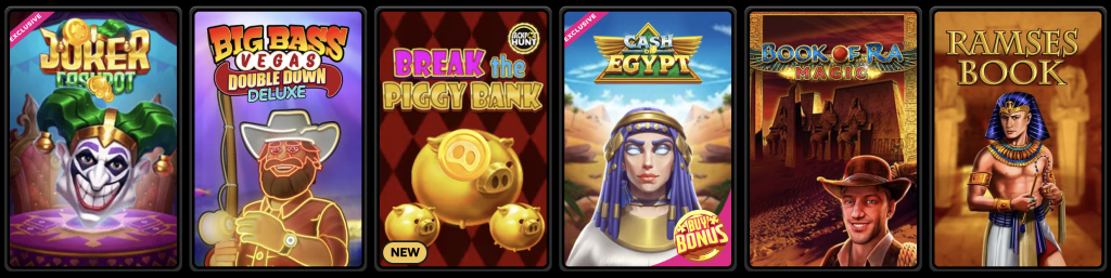 Casino Spiele bei Spinsy